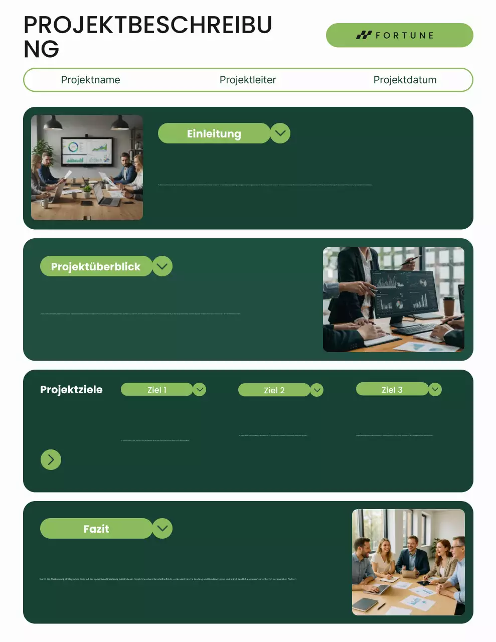 Kurzbericht zum Projekt „Minimalistische Benutzeroberfläche in Grün und Weiß“