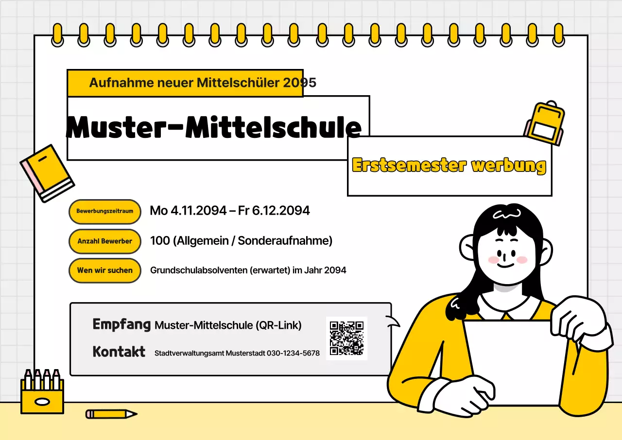 Rekrutierung für die Yellow Simple Middle School