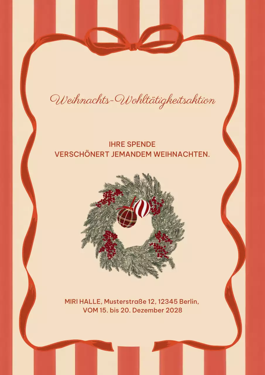 Rotes Vintage-Wohltätigkeitsplakat (Webposter)