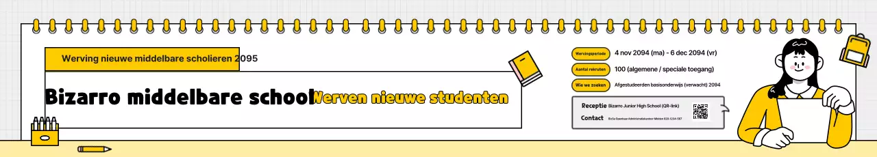 Wervingsactie Yellow Simple Middle School