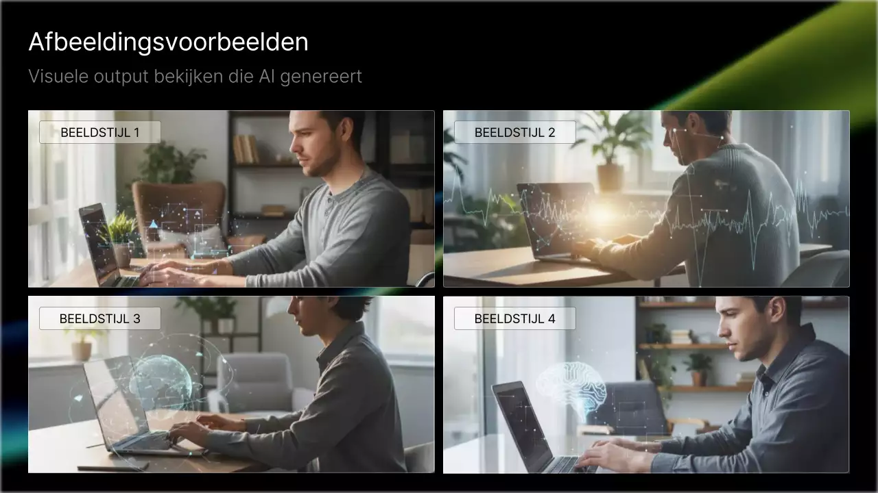 Zwarte moderne AI-cursus