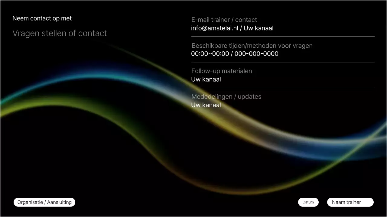 Zwarte moderne AI-cursus