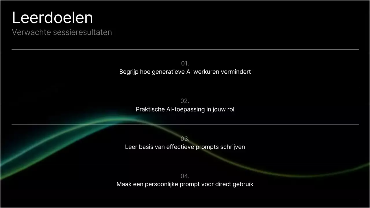 Zwarte moderne AI-cursus