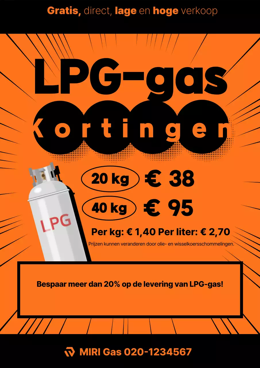 Orange Gas kortingsactie