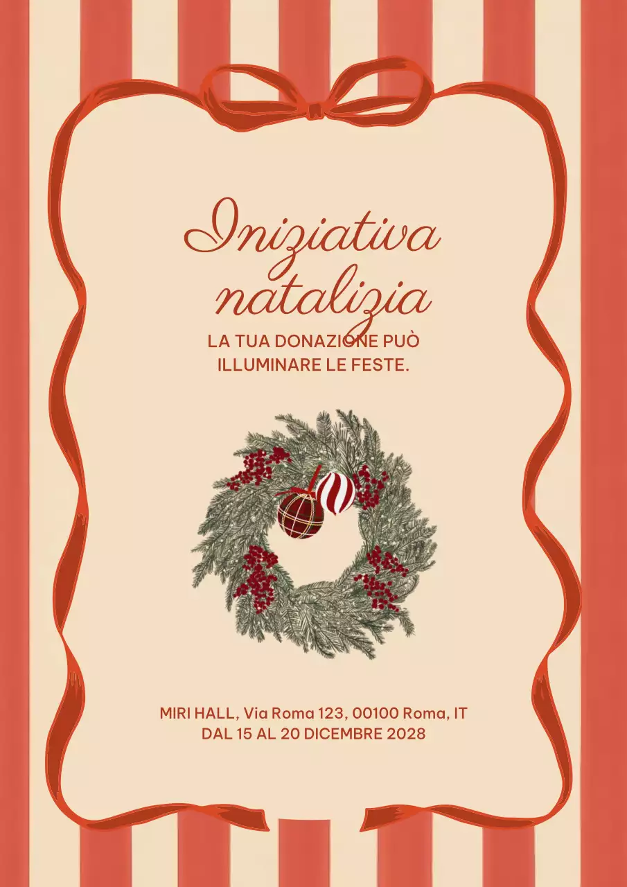 Manifesto web per l'annuncio di beneficenza vintage rosso