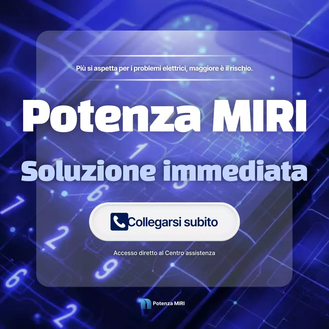 Pubblicità elettrica moderna blu