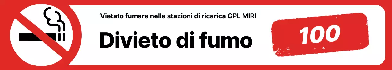 Avviso di divieto di fumo di base rosso