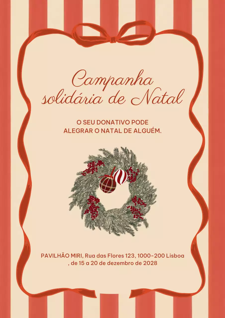 Cartaz vermelho vintage para anúncio de caridade na web