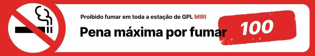 Aviso básico vermelho de proibição de fumar