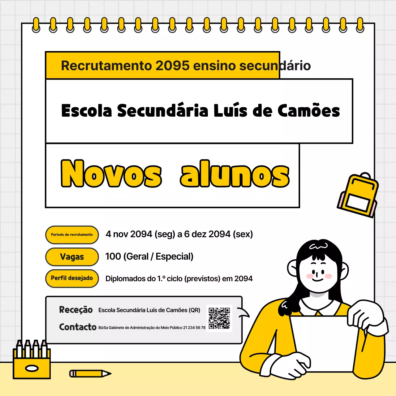 Recrutamento para a Yellow Simple Middle School