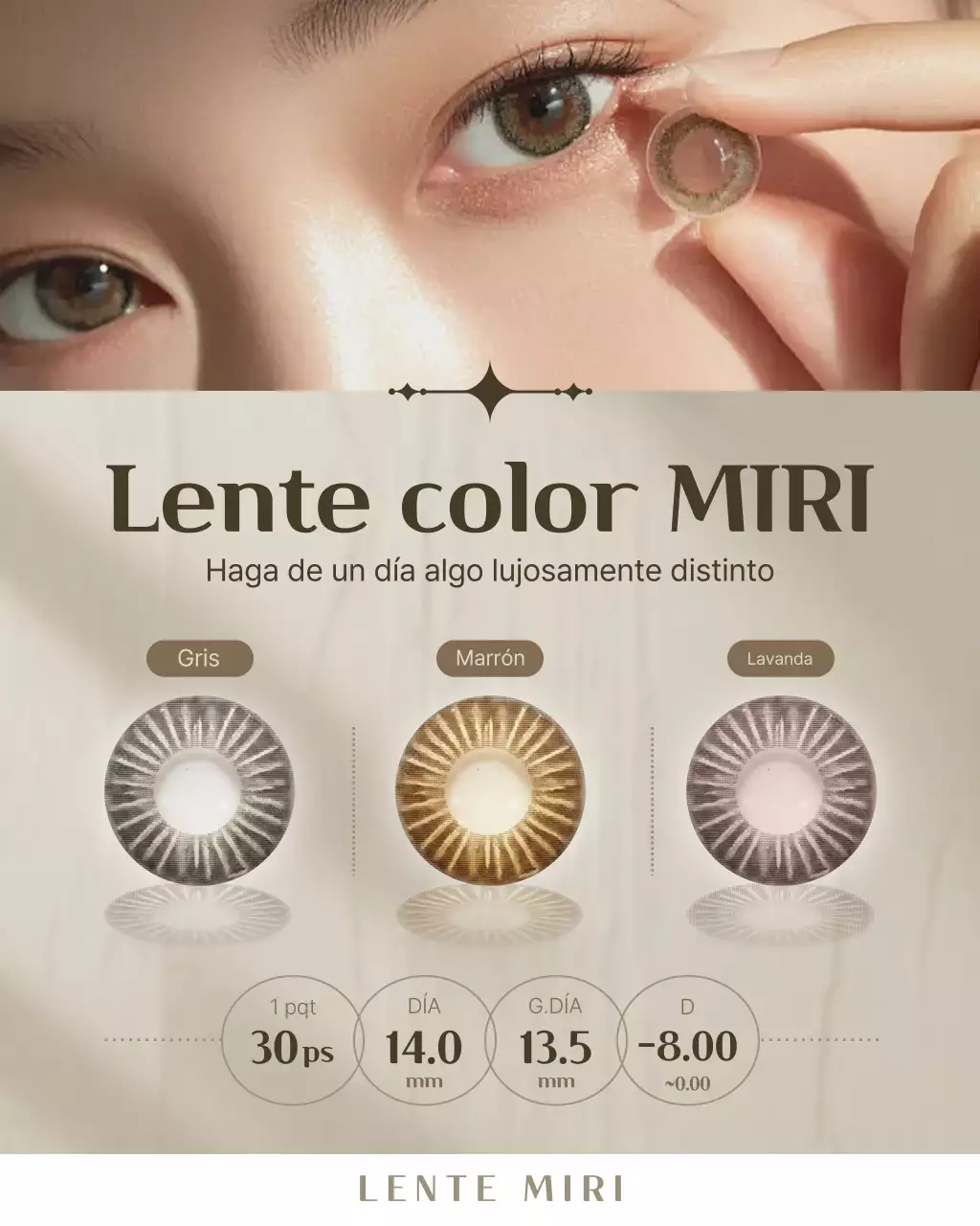 Anuncio de belleza moderna beige