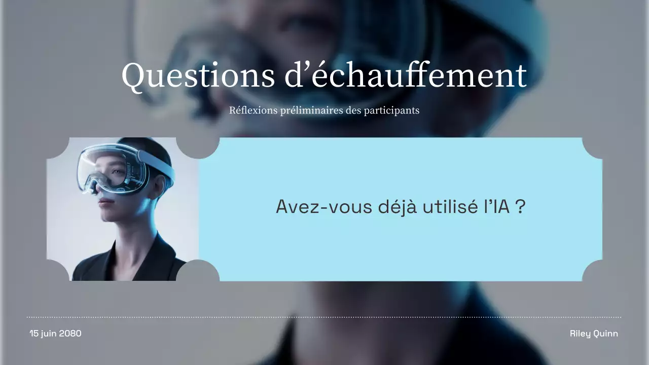 Présentation de formation à l'IA moderne beige