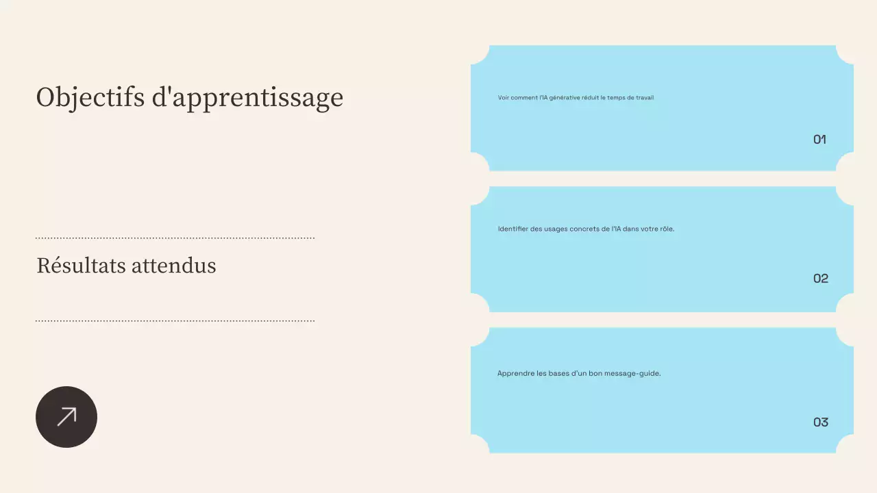 Présentation de formation à l'IA moderne beige