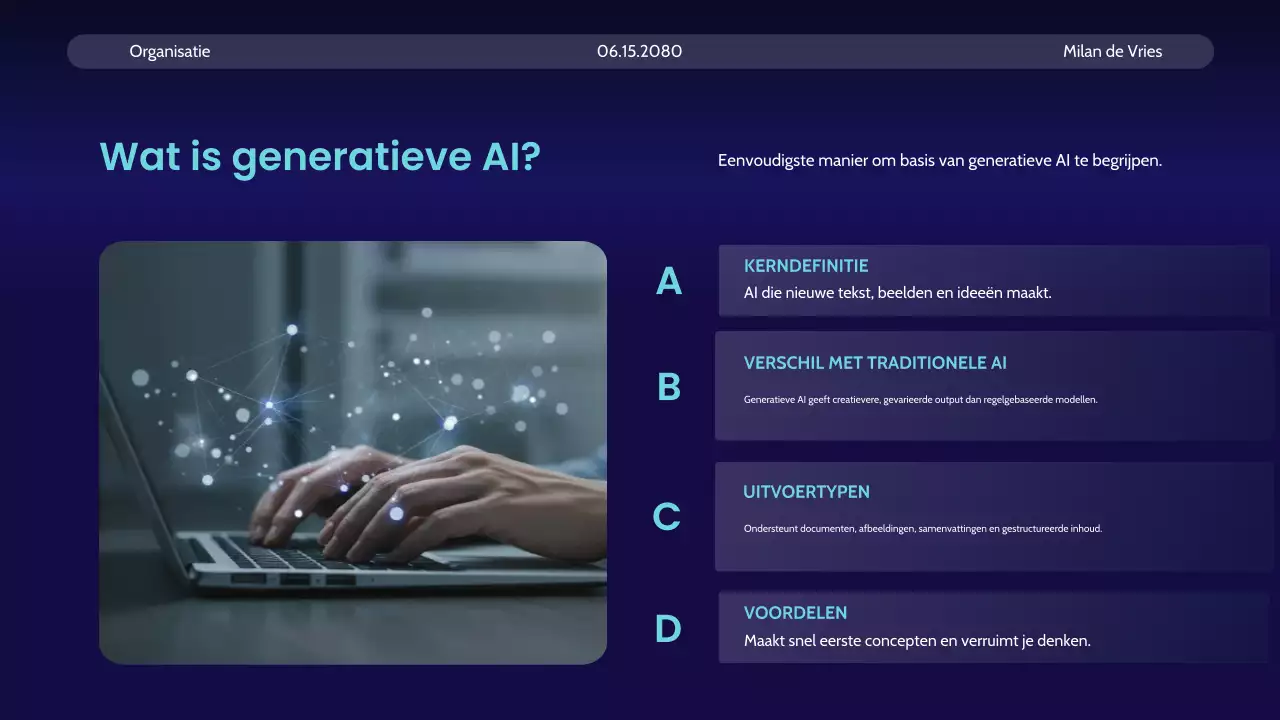 Aankondiging van de Blue Modern AI-cursus