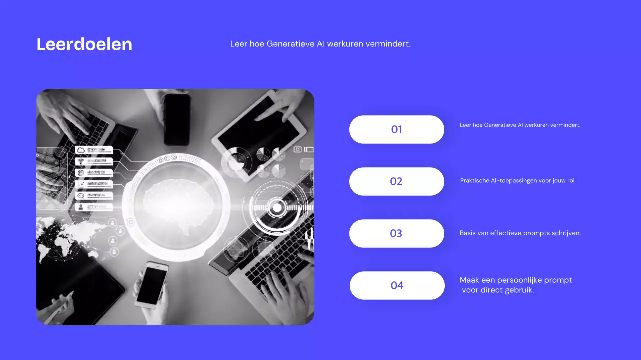 Blauwe moderne AI-lezing