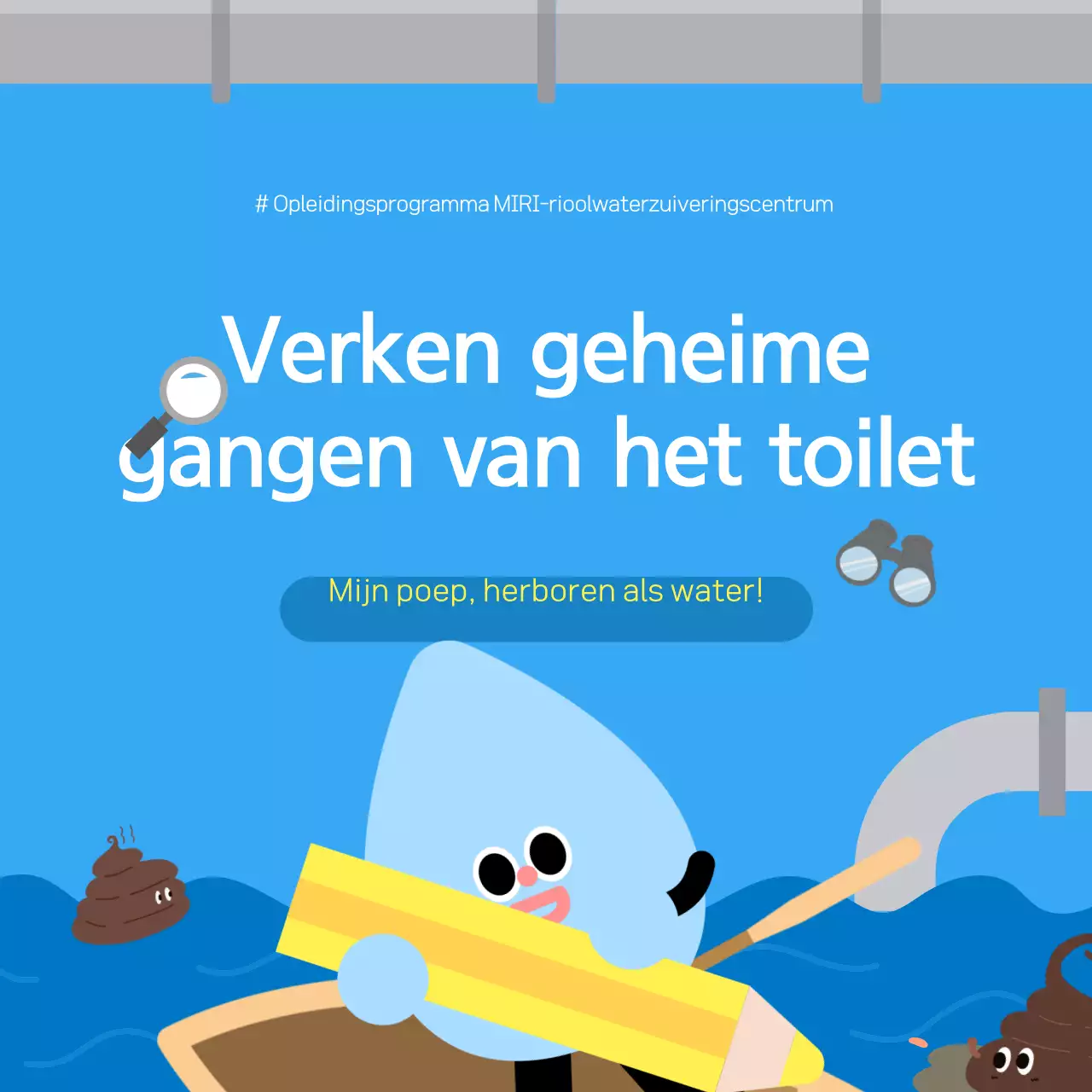 Handleiding voor het schattige educatieprogramma over rioolwaterzuivering van Blue