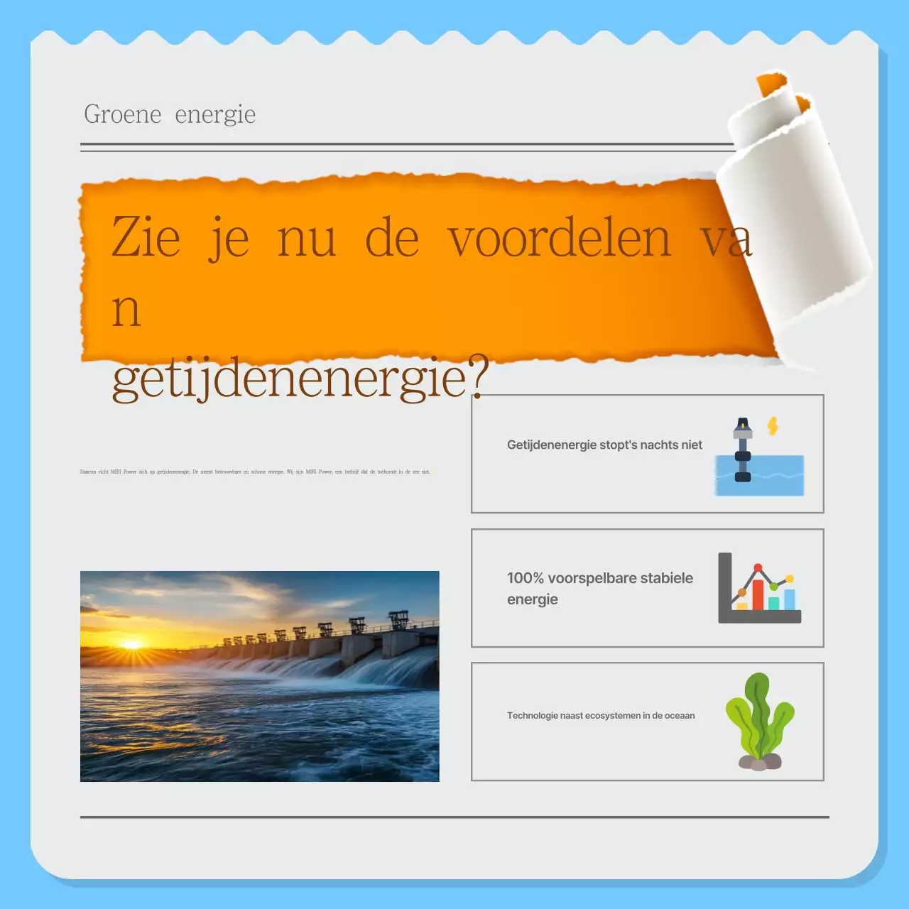 Sky Blue Moderne Milieuvriendelijke Nieuwsbrief