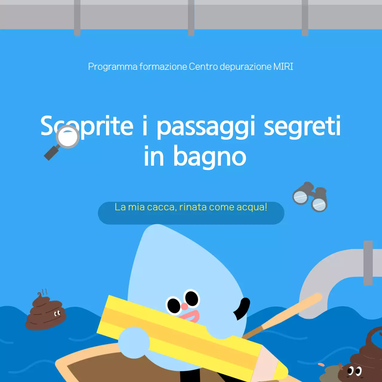 Guida al programma educativo sul trattamento delle acque reflue di Blue's Cute
