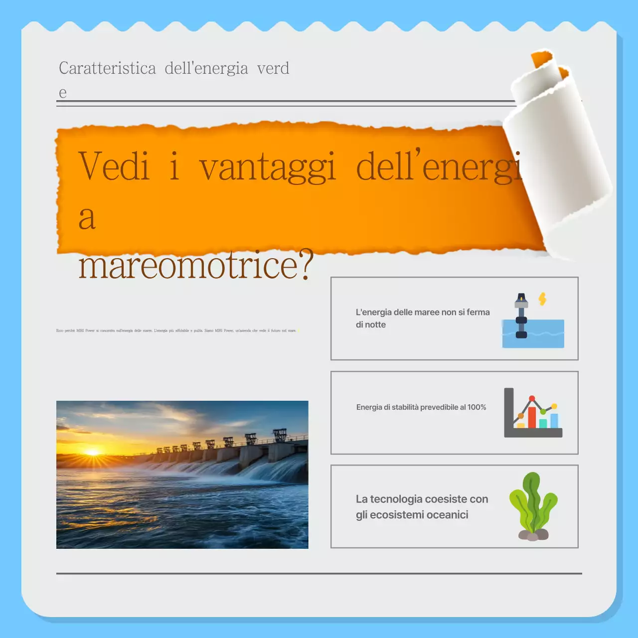 Newsletter ecologica moderna Sky Blue