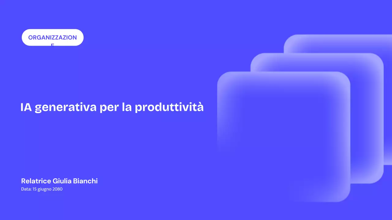 Lezione di intelligenza artificiale moderna blu