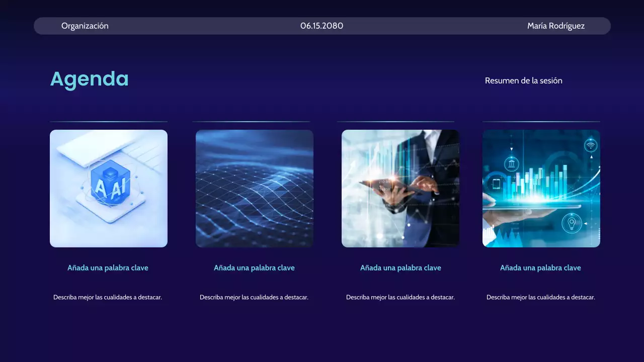 Anuncio del curso Blue Modern AI