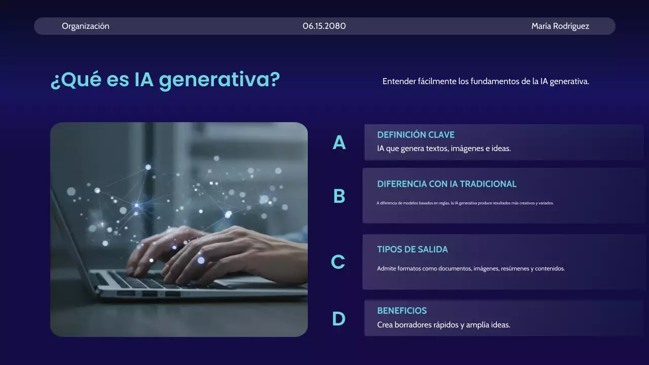 Anuncio del curso Blue Modern AI