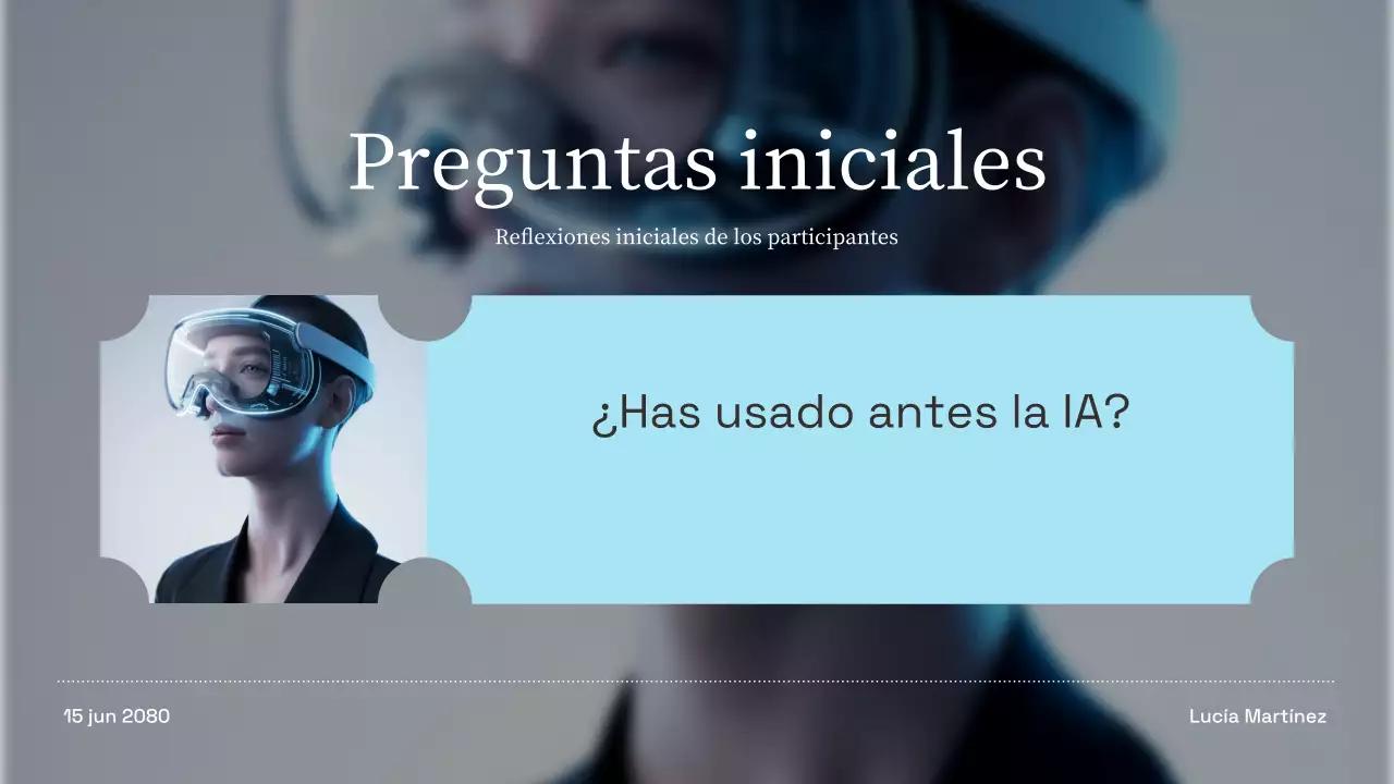 Presentación de capacitación en IA moderna en beige