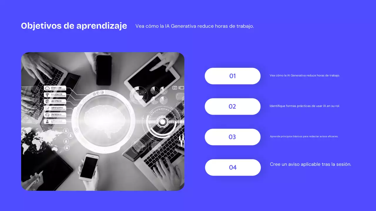 Conferencia sobre IA moderna y azul