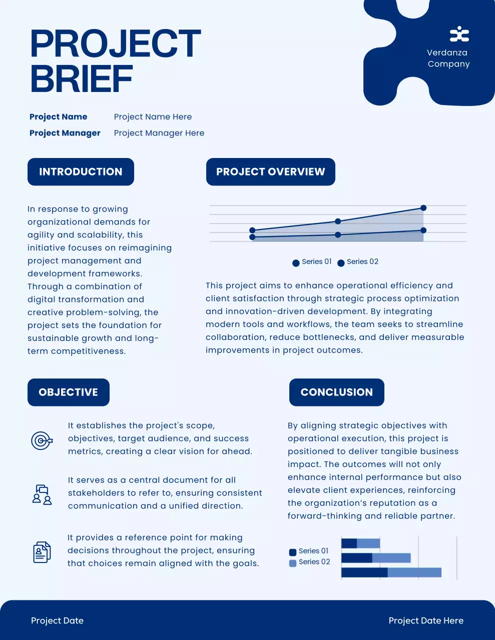 Blue Minimal Modern Project Brief Letter