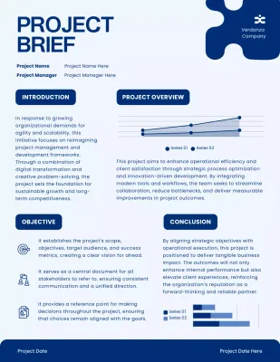 Blue Minimal Modern Project Brief Letter