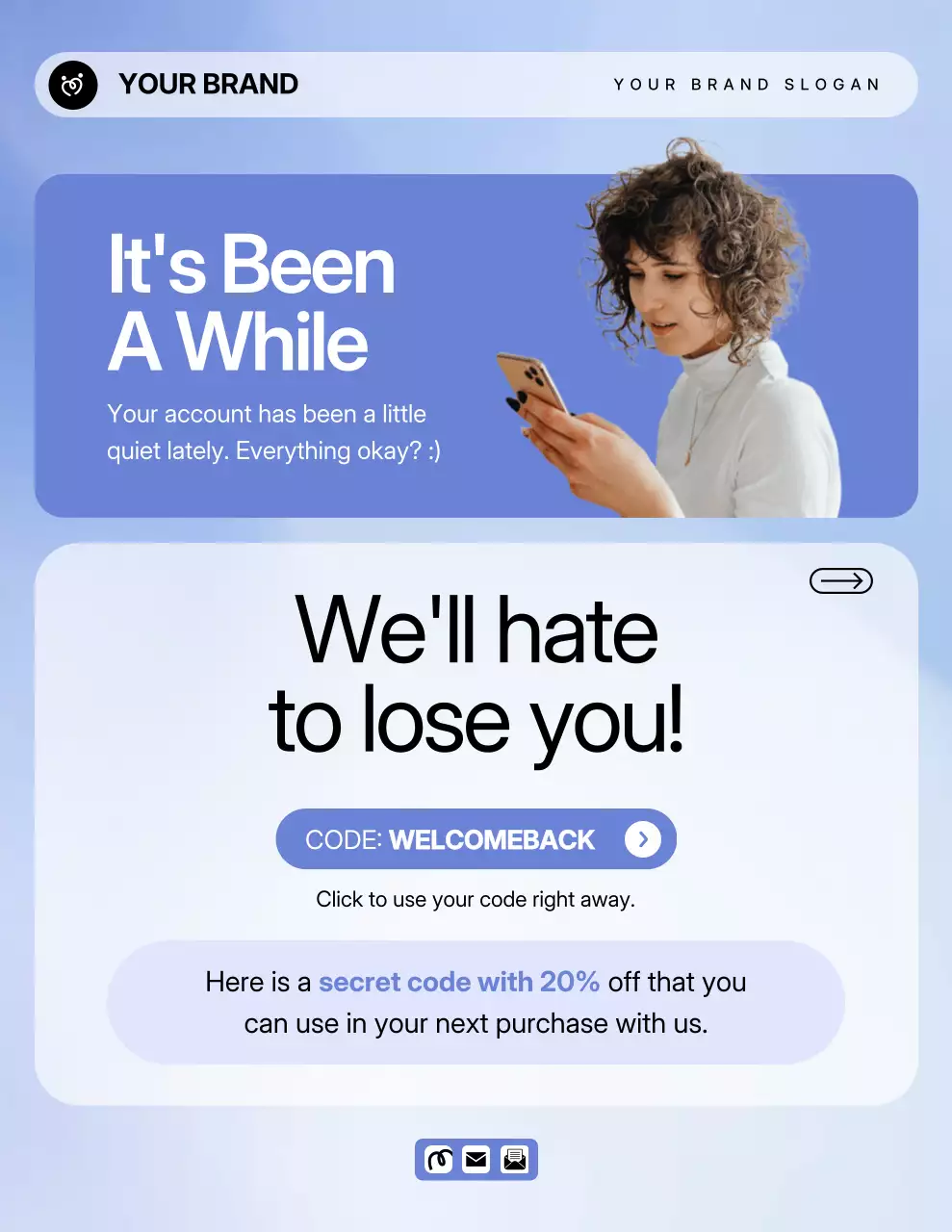 Blue Modern Customer Promotion Poster