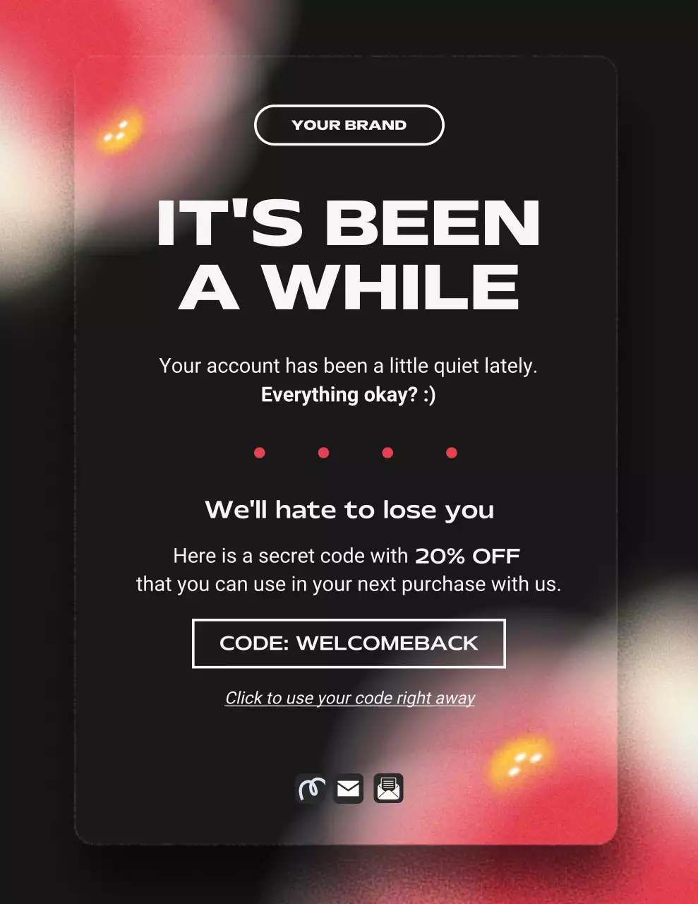 Black and Red Gradient Modern Reminder Campaign Letter