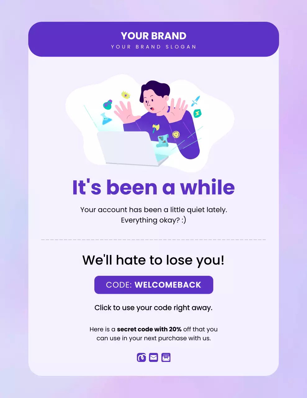 Purple Modern Marketing Promotion Poster