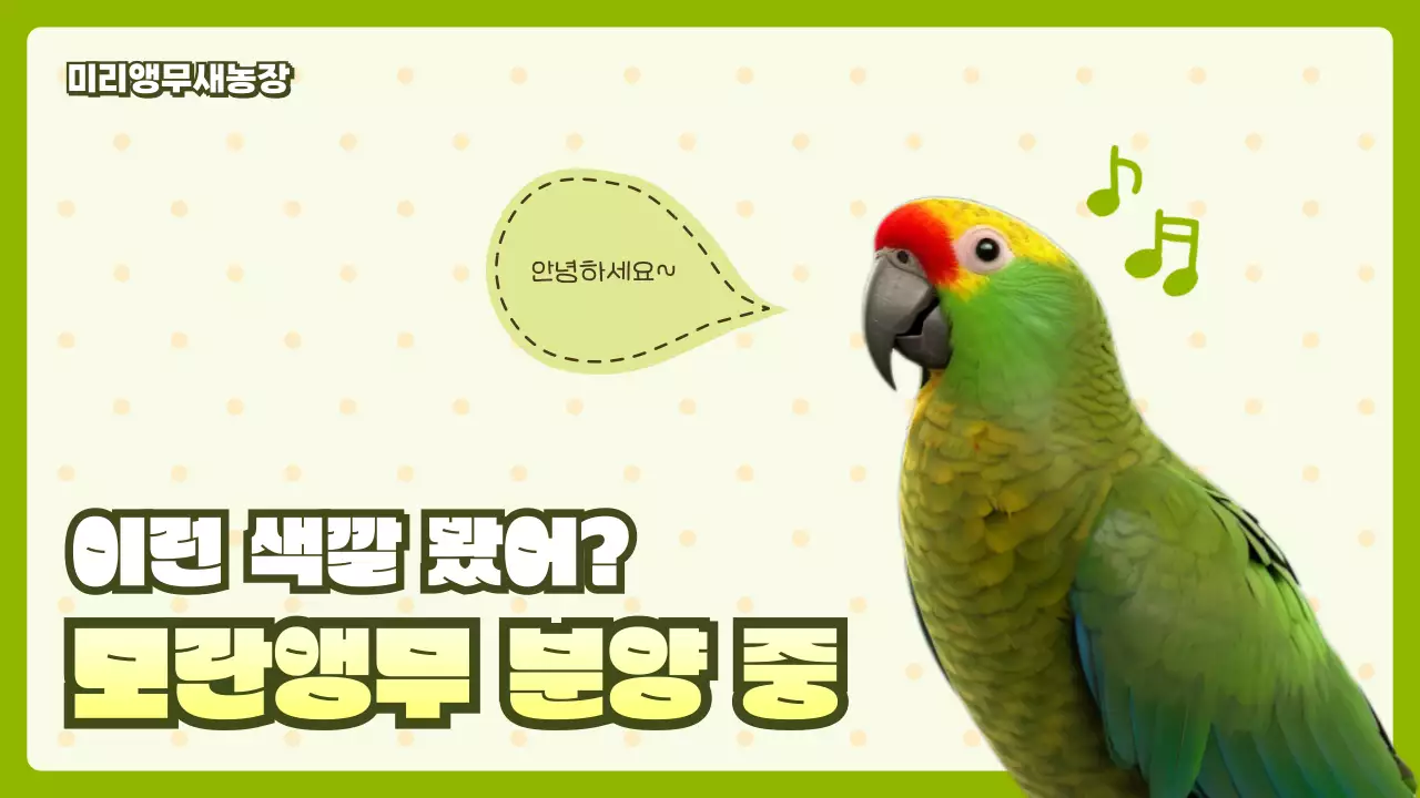 초록 심플 동물 광고