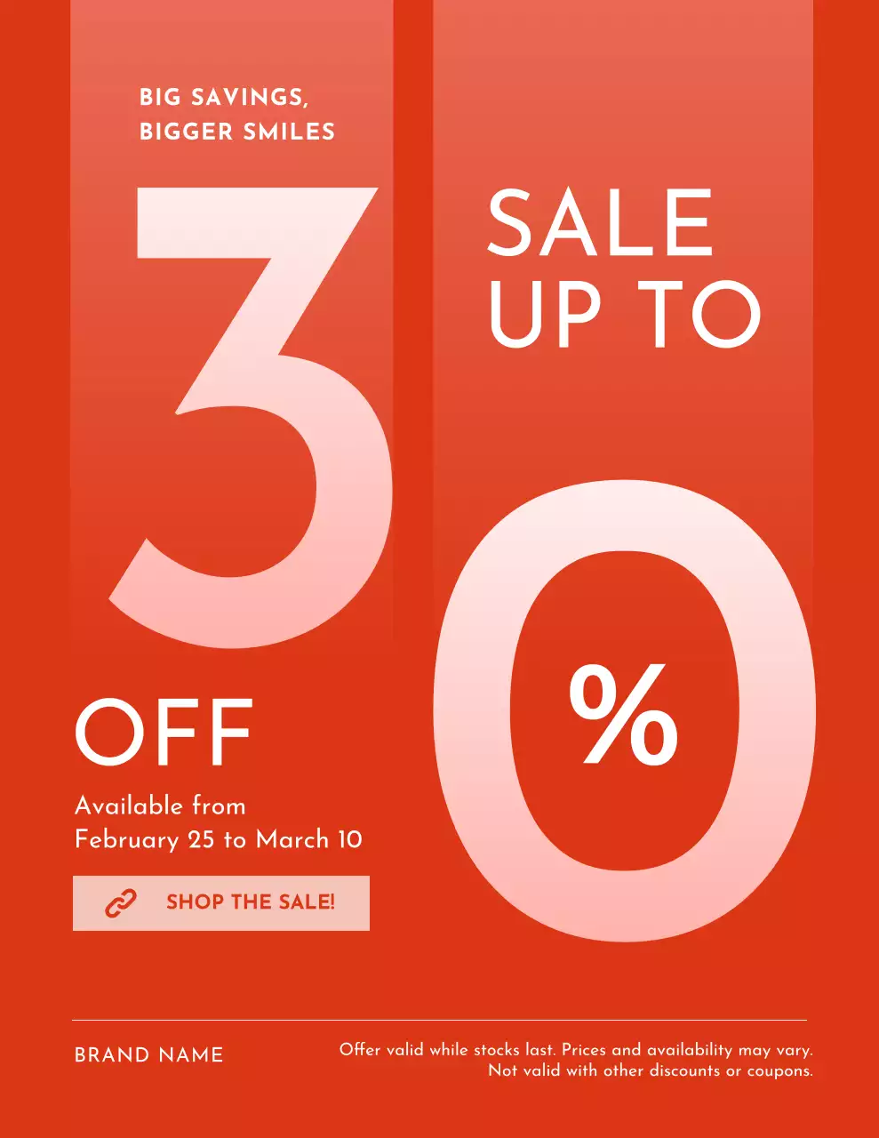 Red Bold Sales Promotion Poster