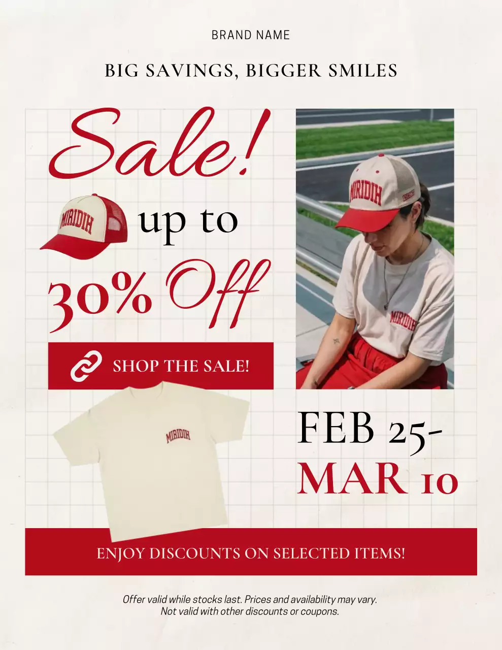 Red Modern Fashion Promotion Poster