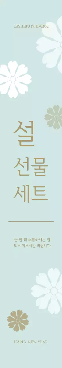 민트색 전통적인 설날 패키지