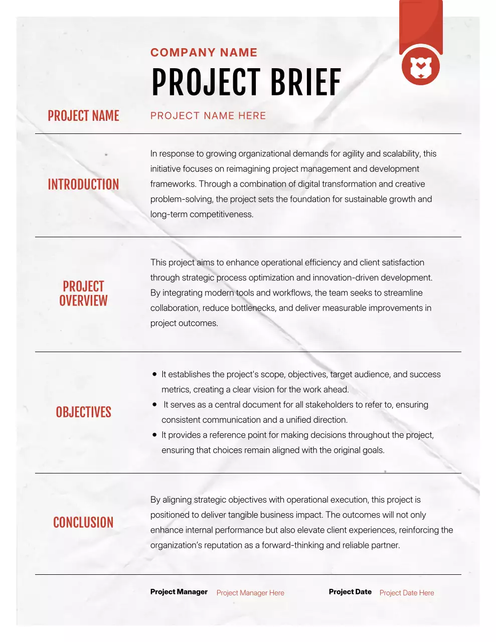 Bold Industrial Grunge Project Report Poster