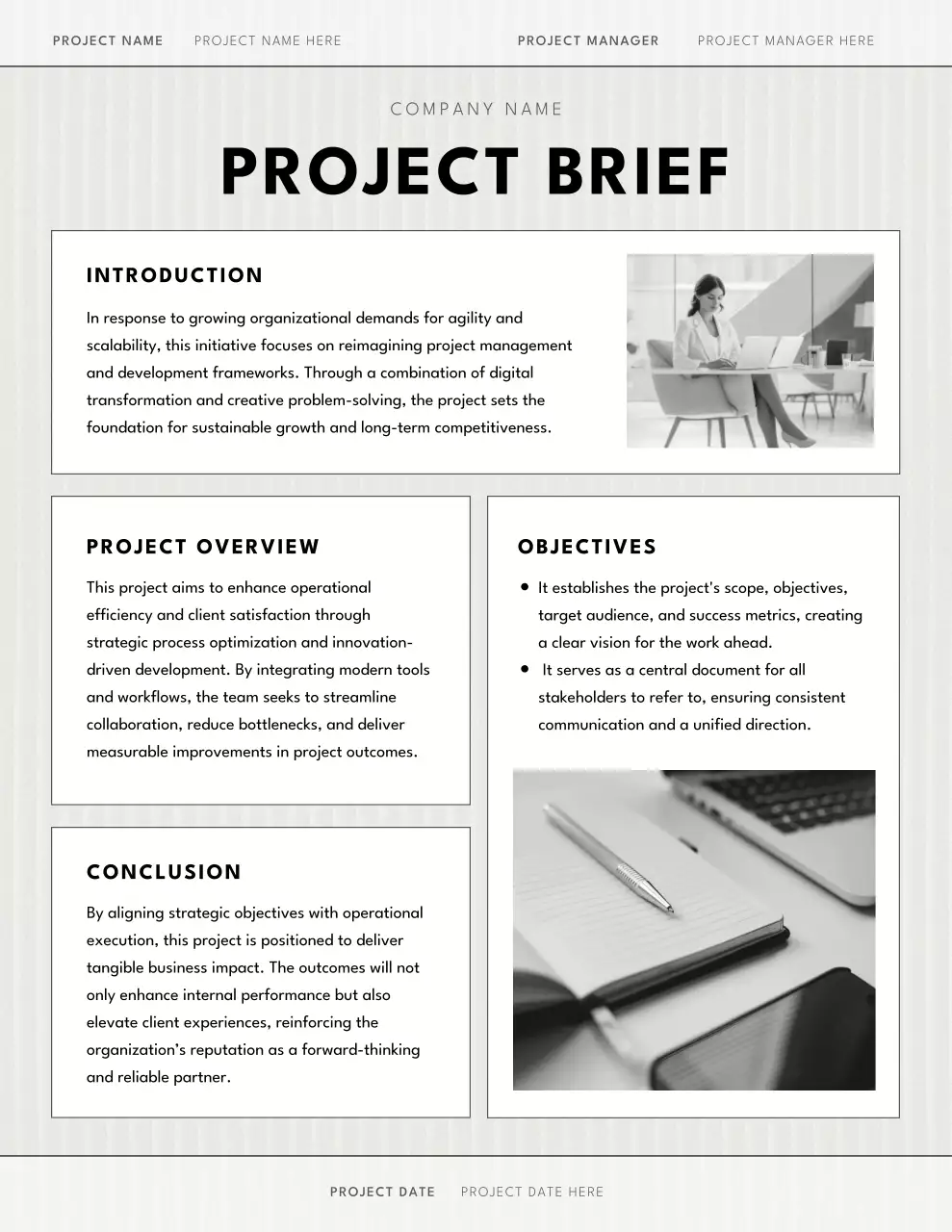 Grey Clean Professional Project Report Poster