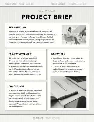 Grey Clean Professional Project Report Poster