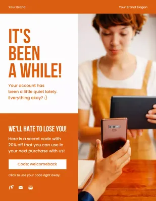 Orange and White Bold Minimal Brand Reminder Campaign Letter