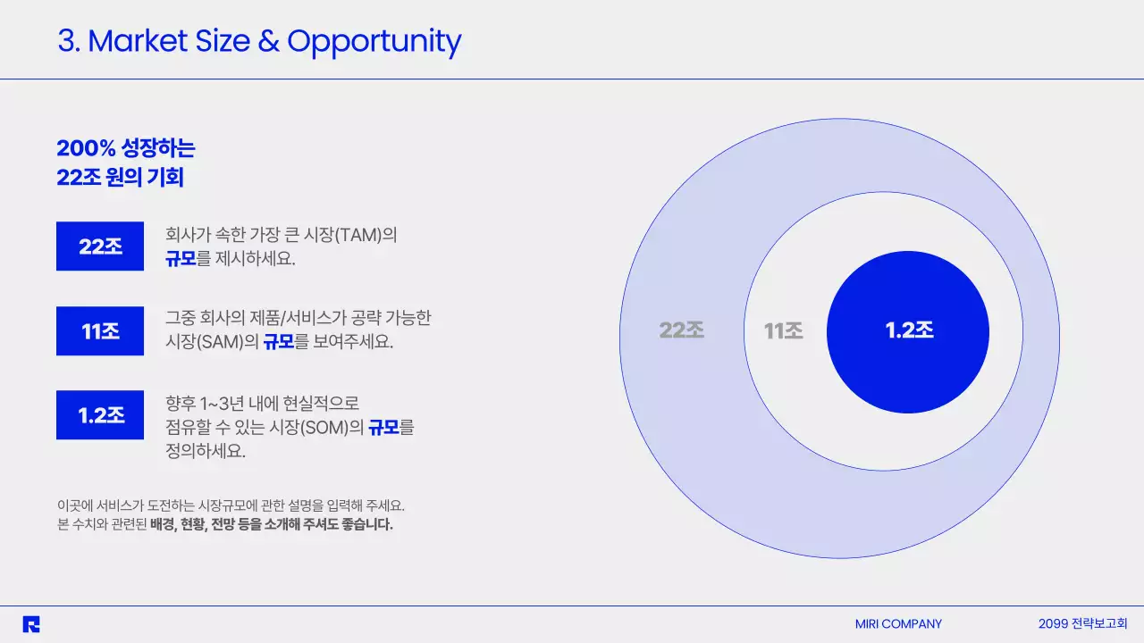파랑 모던 비즈니스 보고서