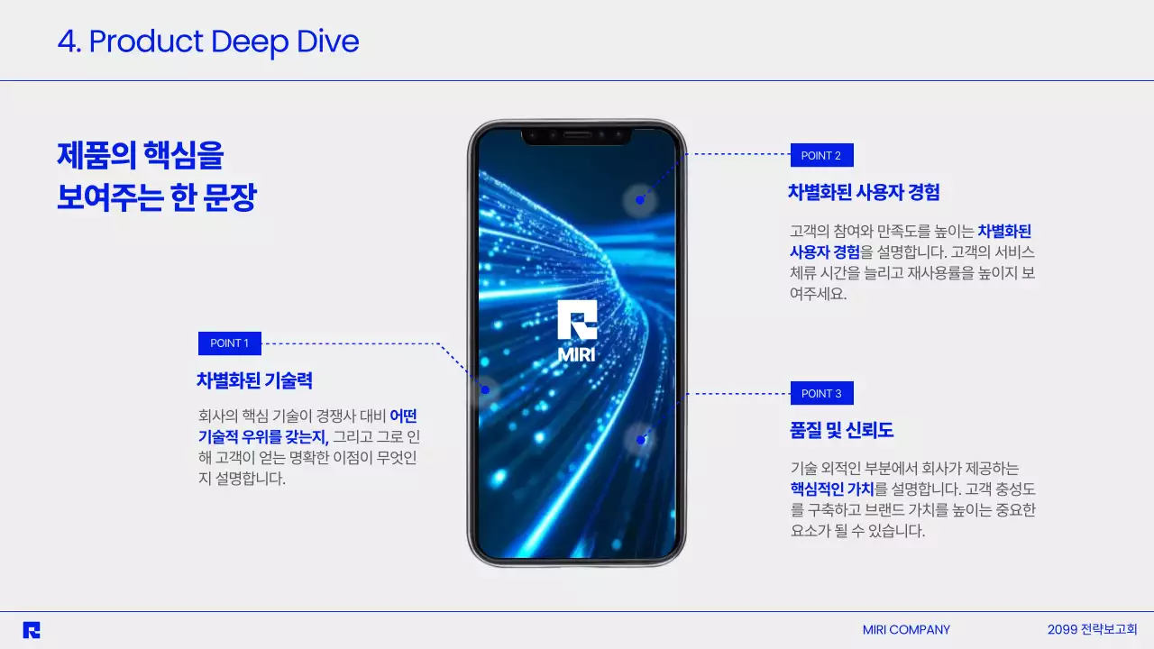 파랑 모던 비즈니스 보고서