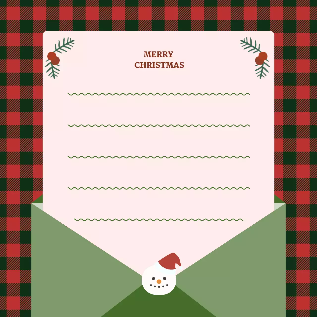 Convite de Natal Simples e Ecológico