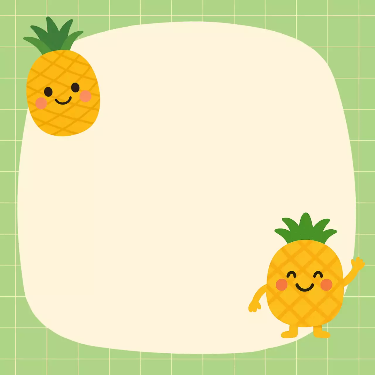 초록색의 귀엽고 발랄한 여름 과일 디자인 문구류