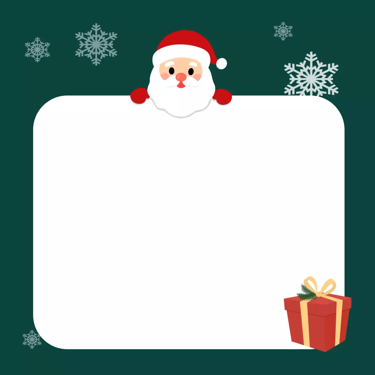 초록 심플 크리스마스 엽서