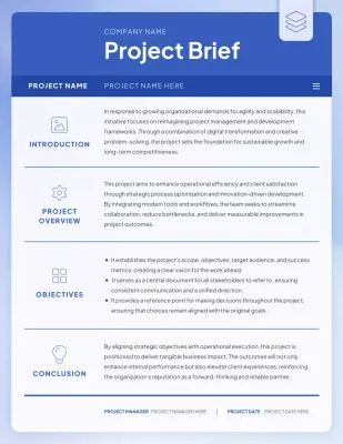 Blue Professional Modern Project Report Poster
