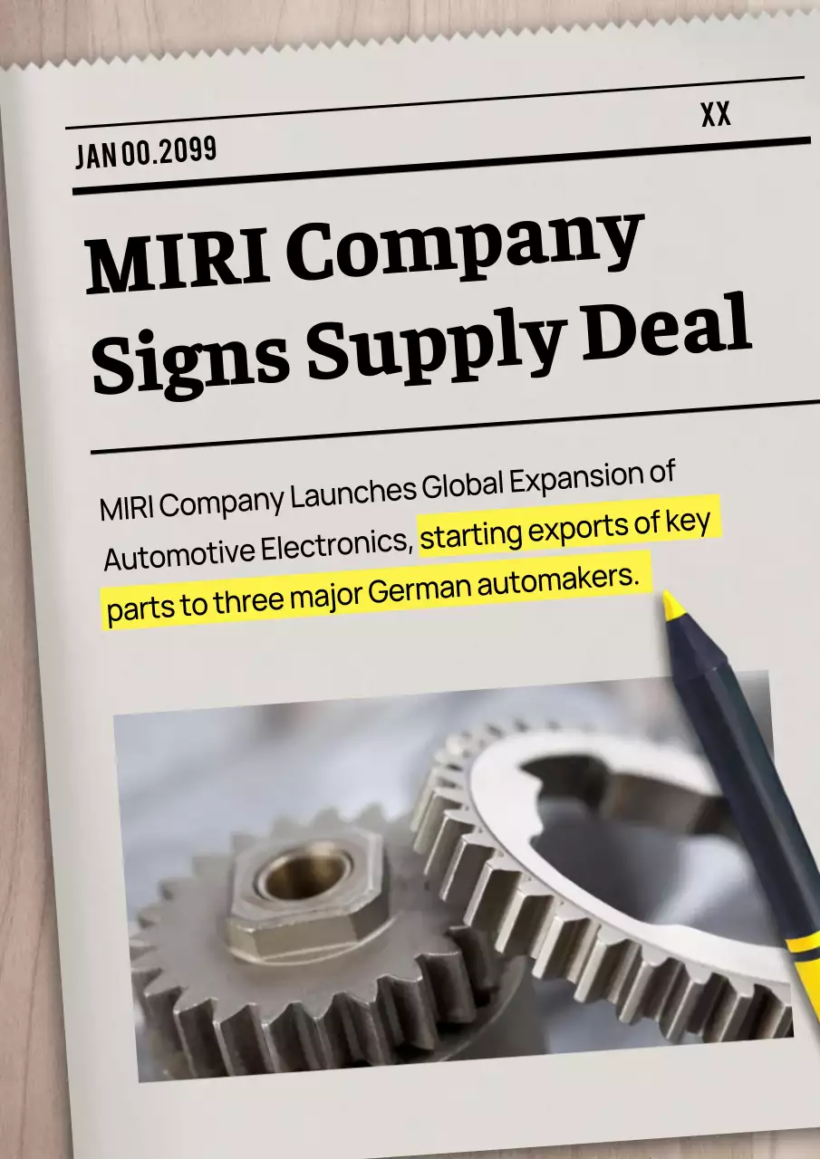 Beige modern business announcement