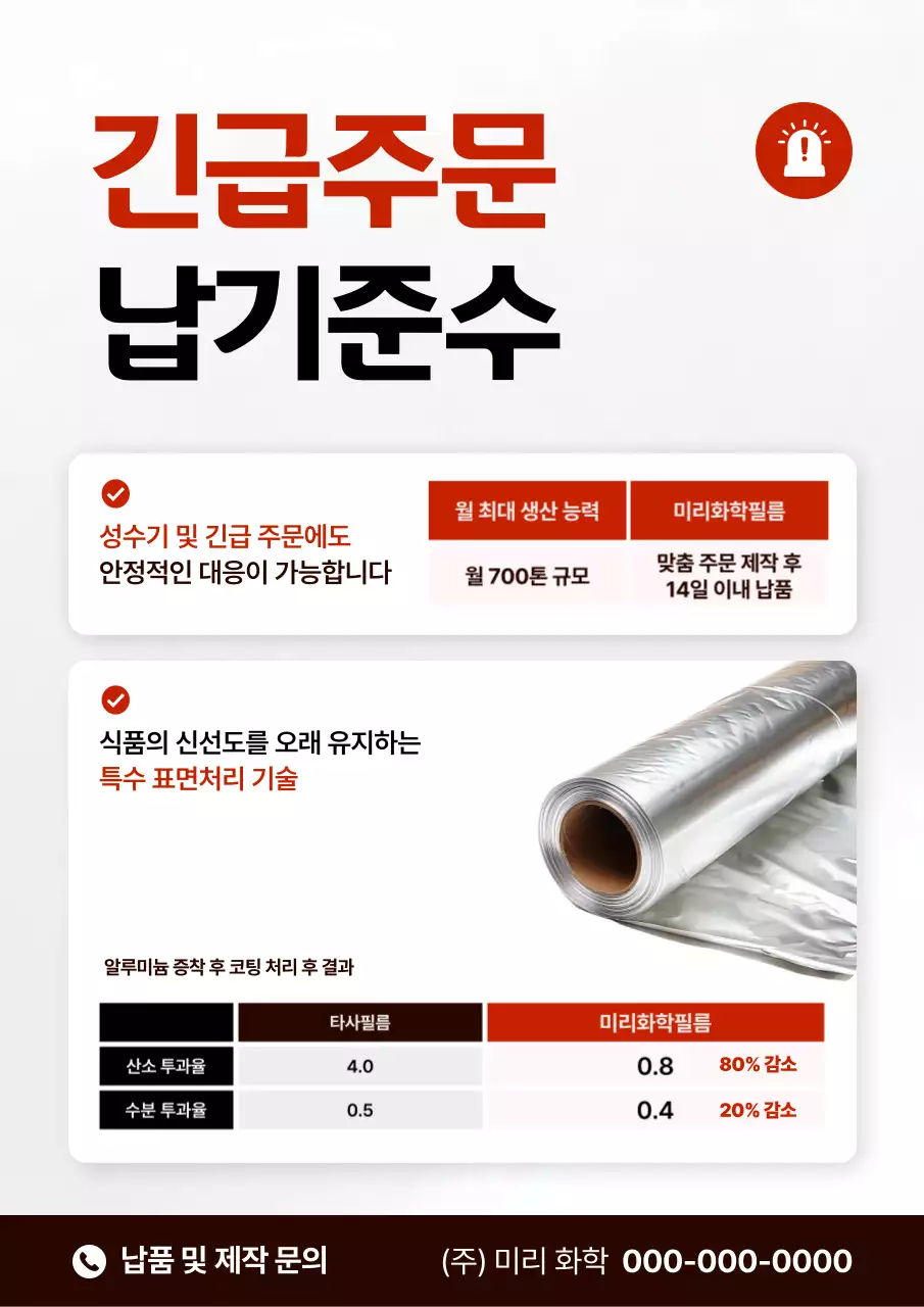 빨강 모던 제조업 홍보