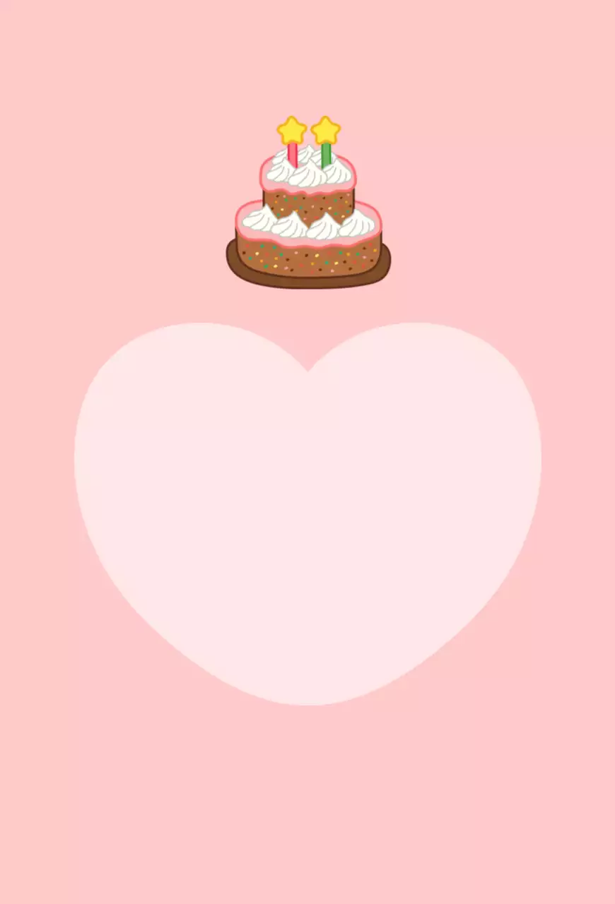 핑크 아기자기한 생일 축하